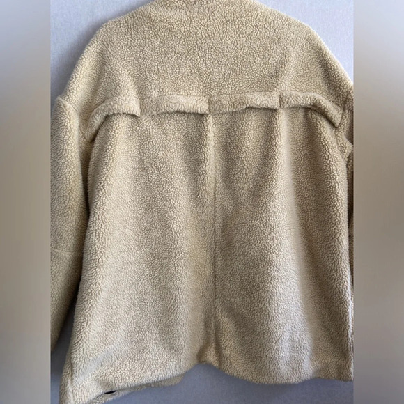 Rusty Sherpa  Fleece oversized open blazer jacket Sz L - Picture 4 of 10